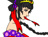 Desenho Princesa chinesa pintado por anahi