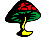 Desenho cogumelo venenoso pintado por barbylonia do reggae