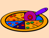 Desenho Pizza pintado por yasmin