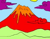 Desenho Monte Fuji pintado por gigi