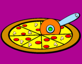 Desenho Pizza pintado por coco01