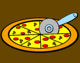 Desenho Pizza pintado por maRA