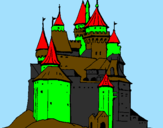 Desenho Castelo medieval pintado por hermano wesker