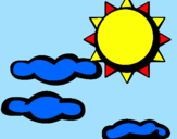 Desenho Sol e nuvens 2 pintado por nbbbghf
