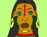 Desenho Mulher maia pintado por Eduardo