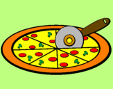 Desenho Pizza pintado por samara