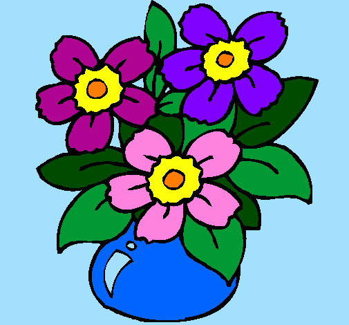 Desenho Jarro de flores pintado por jarra de flores