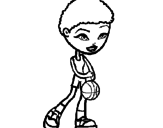 Desenho Jogadora de basquete pintado por Dudinha