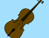 Desenho Violino pintado por barbara silva