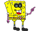 Desenho SpongeBob pintado por MATEUS 3 ANOS ALVINOPOLIS