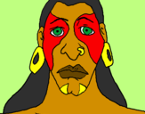 Desenho Homem maia pintado por Eduardo