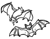 Desenho Um par de morcegos pintado por joao vitor