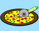 Desenho Pizza pintado por vyckbieber