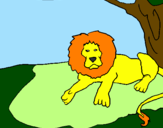 Desenho O Rei Leão pintado por oscar