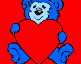 Desenho Urso apaixonado pintado por Urso com Amor