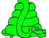 Desenho Serpente grande pintado por julia   ariélly   bueno