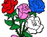 Desenho Ramo de rosas pintado por Rosas do Amor