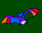Desenho Morcego a voar pintado por balat