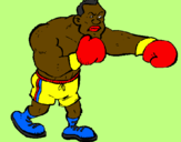 Desenho Boxeador pintado por anónimo