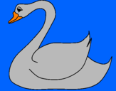 Desenho Cisne pintado por lucas