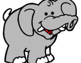 Desenho Elefante pintado por gigi e ana