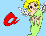 Desenho Anjo pintado por Eva