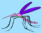 Desenho Mosquito pintado por analuiza