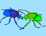 Desenho Escaravelhos pintado por analuiza