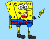 Desenho SpongeBob pintado por edu201o