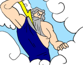 Desenho Zeus pintado por yasmim