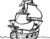 Desenho Barco pintado por anónimo
