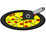 Desenho Pizza pintado por kayza