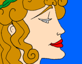 Desenho Cabeça de mulher pintado por yasmim