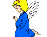 Desenho Anjo a orar pintado por anjo orando