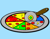 Desenho Pizza pintado por giovanni