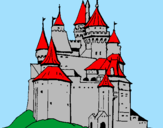Desenho Castelo medieval pintado por Sara