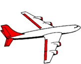 Desenho Avião pintado por julia