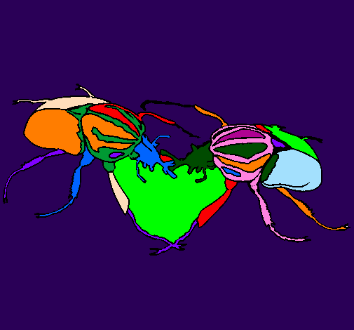 Desenho Escaravelhos pintado por balat