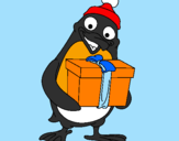 Desenho Pinguim pintado por filipe 4 anos