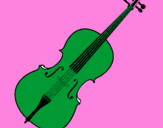 Desenho Violino pintado por   babi201