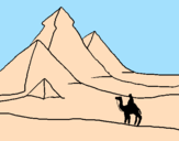 Desenho Paisagem com pirâmides pintado por SAMUEL