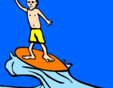Desenho Surfe pintado por bruno