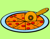 Desenho Pizza pintado por cindy
