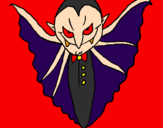 Desenho Vampiro aterrorizador pintado por h