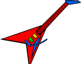 Desenho Guitarra elétrica II pintado por joaõ