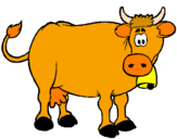 Desenho Vaca leiteira pintado por vaquinha