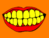 Desenho Boca e dentes pintado por carlos