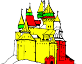 Desenho Castelo medieval pintado por joão