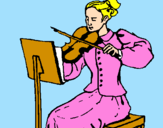 Desenho Dama violinista pintado por MARIANNY