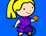 Desenho Rapariga tenista pintado por LARISSA